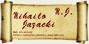 Mihailo Jazački vizit kartica